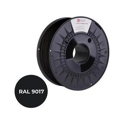 C-Tech Tisková struna (filament) PREMIUM LINE, PLA, dopravnà Äerná, RAL9017 (PLA, 1.75 mm, 1300 g), Filament 3D, Noir C-Tech Tisková struna (filament) PREMIUM LINE, PLA, dopravnà Äerná, RAL9017 (PLA, 1.75 mm, 1300 g), Filament 3D, Noir