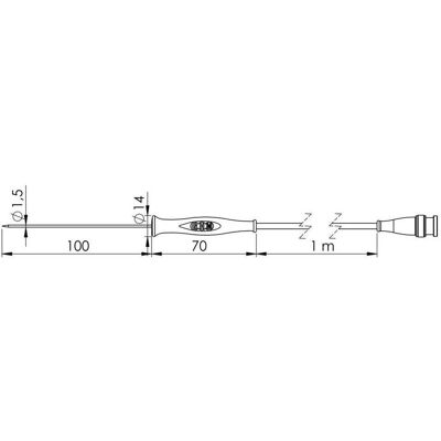 Greisinger Sonde à piquer GF 1T-E1.5 -70, Métrologie, Noir Greisinger Sonde à piquer GF 1T-E1.5 -70, Métrologie, Noir