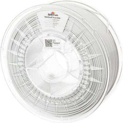 Spectrum Filament PLA ESD Light Grey 1kg 1.75mm (PLA, 1.75 mm, 1000 g), Filament 3D, Gris Spectrum Filament PLA ESD Light Grey 1kg 1.75mm (PLA, 1.75 mm, 1000 g), Filament 3D, Gris