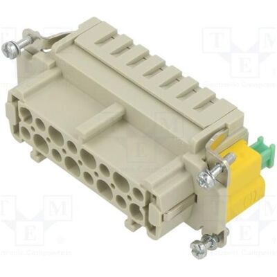 Harting Connecteur : insert de contact HDC femelle 16 A 500 V Han ES PIN : 16, Câble + prise électronique Harting Connecteur : insert de contact HDC femelle 16 A 500 V Han ES PIN : 16, Câble + prise électronique
