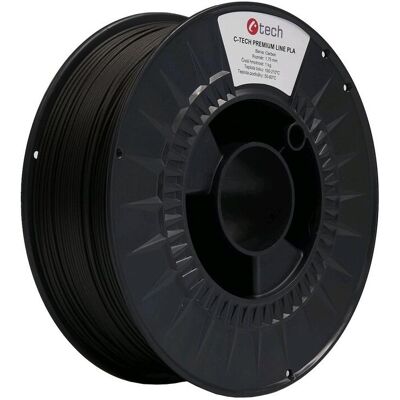 C-Tech Premium Line Filament PLA Carbon 1,75 mm 1 kg (PLA, 1.75 mm, 1000 g), Filament 3D C-Tech Premium Line Filament PLA Carbon 1,75 mm 1 kg (PLA, 1.75 mm, 1000 g), Filament 3D