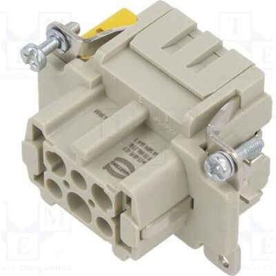 Harting Connecteur : insert de contact HDC femelle 16 A 500 V Han ES PIN : 6, Câble + prise électronique Harting Connecteur : insert de contact HDC femelle 16 A 500 V Han ES PIN : 6, Câble + prise électronique