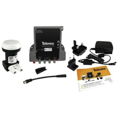 Televes Kit Wideband-LNB, Tête universelle, Noir Televes Kit Wideband-LNB, Tête universelle, Noir