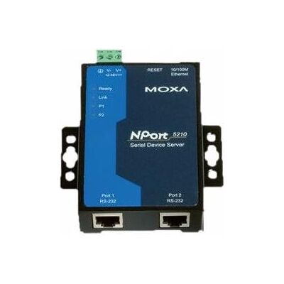 Moxa NPort 5210-T - serveur de périphérique - 2 ports, Adaptateur réseau Moxa NPort 5210-T - serveur de périphérique - 2 ports, Adaptateur réseau