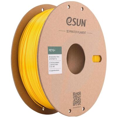 eSUN PETG+ 1,75mm YELLOW 1KG PAPER ROLL (1000 g), Filament 3D, Jaune eSUN PETG+ 1,75mm YELLOW 1KG PAPER ROLL (1000 g), Filament 3D, Jaune