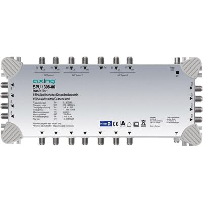 Axing Commutateur multiple/module en cascade SPU 1308-06 13 en 8, Récepteur TV : accessoires Axing Commutateur multiple/module en cascade SPU 1308-06 13 en 8, Récepteur TV : accessoires