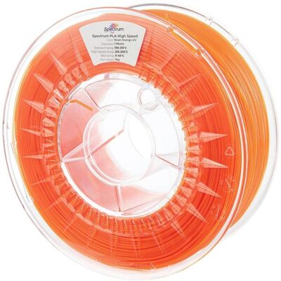 Spectrum Filament - PLA Premium High Speed - NEON ORANGE UV - 1.75mm - 1kg (PLA, 1.75 mm, 1000 g), Filament 3D, Orange Spectrum Filament - PLA Premium High Speed - NEON ORANGE UV - 1.75mm - 1kg (PLA, 1.75 mm, 1000 g), Filament 3D, Orange