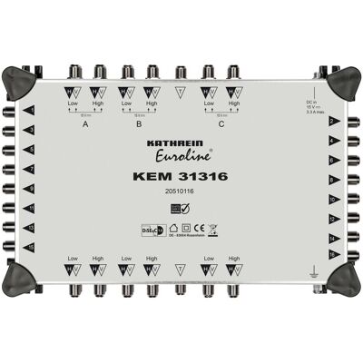 Kathrein Euroline KEM 31316 Cascade 13 entrées (Multi commutateur), Parabole : accessoires Kathrein Euroline KEM 31316 Cascade 13 entrées (Multi commutateur), Parabole : accessoires