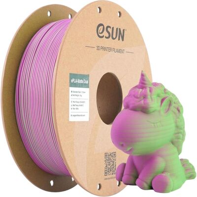 eSUN PLA MATTE DUAL 1,75mm GREEN PINK 1kg (PLA, 1.75 mm, 1000 g), Filament 3D, Multicolore, Vert, Pink eSUN PLA MATTE DUAL 1,75mm GREEN PINK 1kg (PLA, 1.75 mm, 1000 g), Filament 3D, Multicolore, Vert, Pink