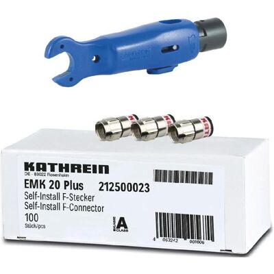 Ensemble de Connecteurs SelfInstall Kathrein ZAH 15 PLUS - 100 EMK 20 Plus, Bleu Ensemble de Connecteurs SelfInstall Kathrein ZAH 15 PLUS - 100 EMK 20 Plus, Bleu