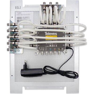 Televes GmbH Commutateur multiple 12,70cm (5") 8 Nevo avec plaque de montage MP-MS58NCQ (Multi commutateur), Parabole : accessoires, Gris Televes GmbH Commutateur multiple 12,70cm (5") 8 Nevo avec plaque de montage MP-MS58NCQ (Multi commutateur), Parabole : accessoires, Gris