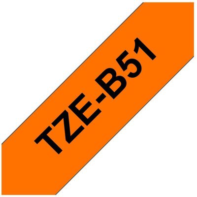 Brother Ruban d'étiquetage, TZB51 24 Noir SUR Orange (2.40 cm, Noir, Orange) Brother Ruban d'étiquetage, TZB51 24 Noir SUR Orange (2.40 cm, Noir, Orange)