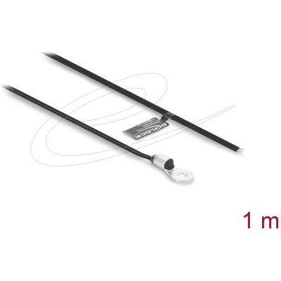Delock Câble de capteur de température M4 avec 2 x extrémités de câble ouvertes PVC plat B25/50 3950K 1 m, Métrologie, Noir Delock Câble de capteur de température M4 avec 2 x extrémités de câble ouvertes PVC plat B25/50 3950K 1 m, Métrologie, Noir