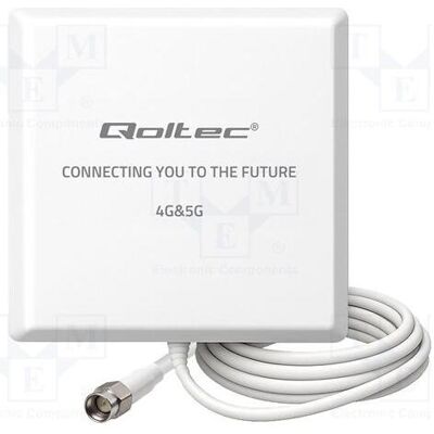 Qoltec Antena 4G 5G LTE 9dBi kierunkowa zewnętrzna SMA wodoodporna 3m (4G, 5G), Antenne réseau Qoltec Antena 4G 5G LTE 9dBi kierunkowa zewnętrzna SMA wodoodporna 3m (4G, 5G), Antenne réseau