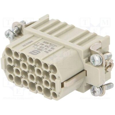Harting Connecteur : insert de contact HDC femelle 10 A 250 V Han DD PIN : 28, Câble + prise électronique Harting Connecteur : insert de contact HDC femelle 10 A 250 V Han DD PIN : 28, Câble + prise électronique