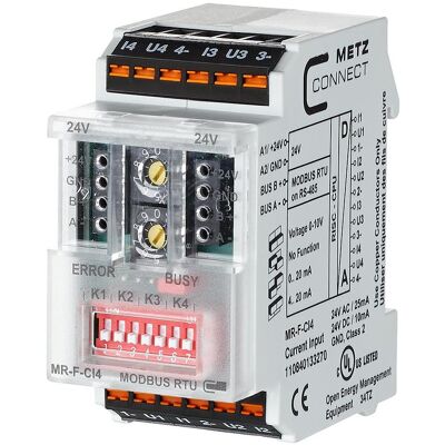 Connect, Compteur de courant, Metz MR-F-CI4 Modbus RTU110840133270 Connect, Compteur de courant, Metz MR-F-CI4 Modbus RTU110840133270