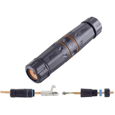 Connecteur réseau extérieur BKL Electronic 10121207 - IP68, CAT 6a, Noir Connecteur réseau extérieur BKL Electronic 10121207 - IP68, CAT 6a, Noir