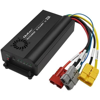 Qoltec Autom. Ladegerät DC-DC 12V m. MPPT-Reg. 25A, Régulateur de charge, Noir Qoltec Autom. Ladegerät DC-DC 12V m. MPPT-Reg. 25A, Régulateur de charge, Noir