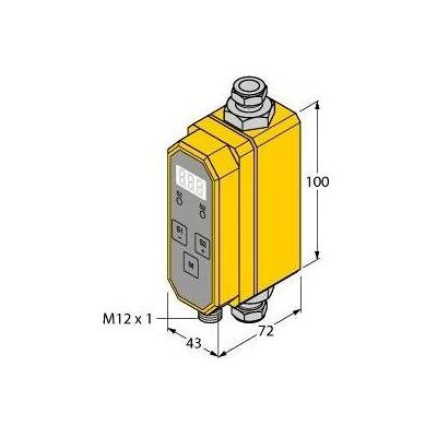 Turck Mesure de débit Capteur en ligne avec électronique de traitement intégrée, Bouton + interrupteur Turck Mesure de débit Capteur en ligne avec électronique de traitement intégrée, Bouton + interrupteur