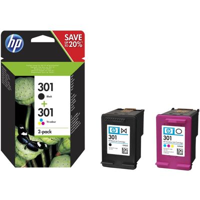 HP Cartouche d'impression, 301 2-pack (C, CF, M, Y) HP Cartouche d'impression, 301 2-pack (C, CF, M, Y)