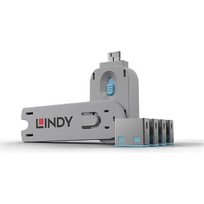 Lindy Kit de démarrage pour les casiers à port USB, Sécurité notebook, Bleu Lindy Kit de démarrage pour les casiers à port USB, Sécurité notebook, Bleu