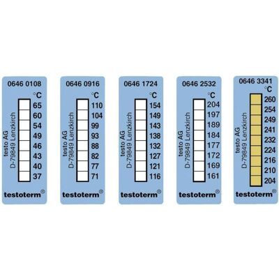 Testo Bande de température +116 - +154°C, Métrologie, Bleu Testo Bande de température +116 - +154°C, Métrologie, Bleu
