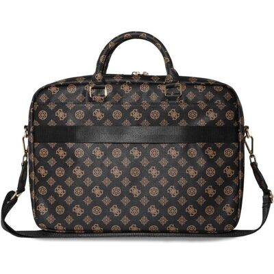 Guess Bag 4G Peony Front Pocket Zipper Triangle Logo 16" black (16"), Sac pour notebook, Noir Guess Bag 4G Peony Front Pocket Zipper Triangle Logo 16" black (16"), Sac pour notebook, Noir