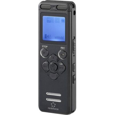 Dictaphone numérique Renkforce RF-DVR-E36 - Enregistreur vocal 8GB 70h Réduction du bruit Dictaphone numérique Renkforce RF-DVR-E36 - Enregistreur vocal 8GB 70h Réduction du bruit