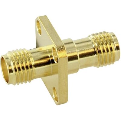 Telegärtner SMA panel adapter (F-F) 50 Ohm, Câble + prise électronique, Or Telegärtner SMA panel adapter (F-F) 50 Ohm, Câble + prise électronique, Or