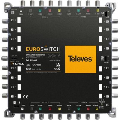 Televes MSE916C Euroswitch 9in16 (Multi commutateur), Parabole : accessoires Televes MSE916C Euroswitch 9in16 (Multi commutateur), Parabole : accessoires
