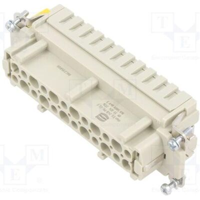 Harting Connecteur : insert de contact HDC femelle 16 A 500 V Han ES PIN : 24, Câble + prise électronique Harting Connecteur : insert de contact HDC femelle 16 A 500 V Han ES PIN : 24, Câble + prise électronique