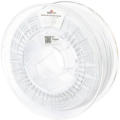 Spectrum Filament - PLA Premium High Speed - ARCTIC WHITE - 1.75mm - 1kg (PLA, 1.75 mm, 1000 g), Filament 3D, Blanc Spectrum Filament - PLA Premium High Speed - ARCTIC WHITE - 1.75mm - 1kg (PLA, 1.75 mm, 1000 g), Filament 3D, Blanc