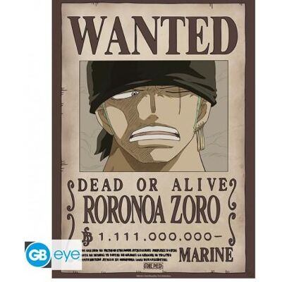 GB Eye One Piece Poster Chibi: Wanted Zoro Wano 52x38cm, Autres accessoires gaming, Multicolore GB Eye One Piece Poster Chibi: Wanted Zoro Wano 52x38cm, Autres accessoires gaming, Multicolore