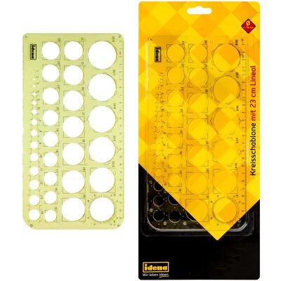Idena, Règle, Pochoir circulaire 23cm (23 cm, Matières plastiques) Idena, Règle, Pochoir circulaire 23cm (23 cm, Matières plastiques)