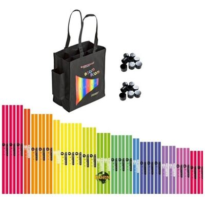 Boomwhackers Set d'école de base, Accordéon, Multicolore Boomwhackers Set d'école de base, Accordéon, Multicolore
