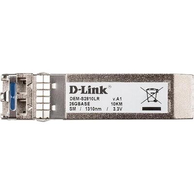 D-Link DEM-S2810LR Module émetteur-récepteur réseau à fibre optique SFP28 1310 nm, Émetteur-récepteur, Argent D-Link DEM-S2810LR Module émetteur-récepteur réseau à fibre optique SFP28 1310 nm, Émetteur-récepteur, Argent