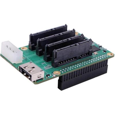 Allnet Rock Pi 4 SATA HAT Penta NAS Carte de stockage en réseau, Carte de développement + kit Allnet Rock Pi 4 SATA HAT Penta NAS Carte de stockage en réseau, Carte de développement + kit