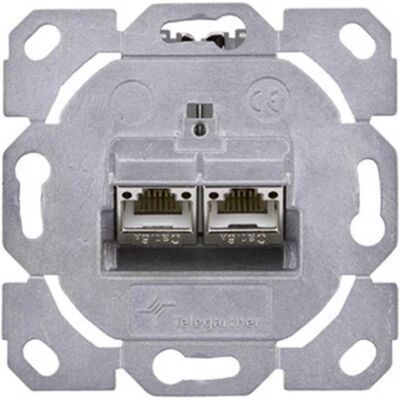 Prise réseau Telegärtner - 6A, Argent, T568B, 2 Modules Prise réseau Telegärtner - 6A, Argent, T568B, 2 Modules