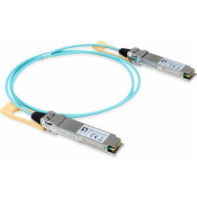 LevelOne AOC-0503 Module émetteur-récepteur réseau fibre optique QSFP28 850 nm, Émetteur-récepteur, Multicolore, Argent LevelOne AOC-0503 Module émetteur-récepteur réseau fibre optique QSFP28 850 nm, Émetteur-récepteur, Multicolore, Argent