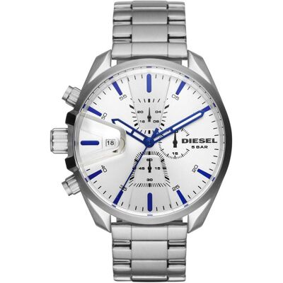 Diesel, Montre, MS9 Chrono, Argent, (Chronographe, 47 mm) Diesel, Montre, MS9 Chrono, Argent, (Chronographe, 47 mm)