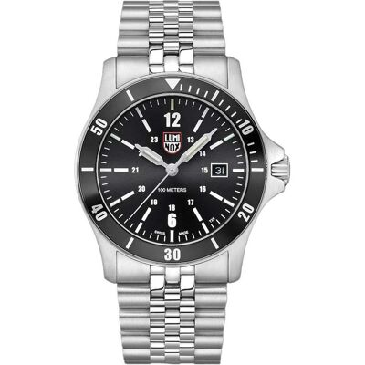 Luminox, Montre, SPORT TIMER 0910 SERIES, Argent, Noir, (Horloge analogique, Swiss Made, 42 mm) Luminox, Montre, SPORT TIMER 0910 SERIES, Argent, Noir, (Horloge analogique, Swiss Made, 42 mm)