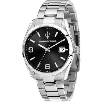 Maserati, Montre, Attraction, Argent, (Horloge analogique, 43 mm) Maserati, Montre, Attraction, Argent, (Horloge analogique, 43 mm)