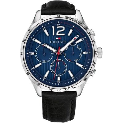 Tommy Hilfiger, Montre, Gavin, Noir, (Horloge analogique, 44 mm) Tommy Hilfiger, Montre, Gavin, Noir, (Horloge analogique, 44 mm)