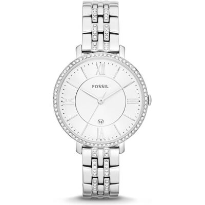 Fossil, Montre, Jacqueline, Argent, (Horloge analogique, 36 mm) Fossil, Montre, Jacqueline, Argent, (Horloge analogique, 36 mm)