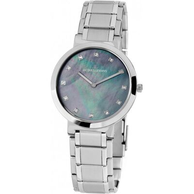 Jacques Lemans, Montre, Classic, Argent, (Horloge analogique, 36 mm) Jacques Lemans, Montre, Classic, Argent, (Horloge analogique, 36 mm)
