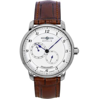 Zeppelin, Montre, Friedrichshafen 85681 Montre 40mm, Marron, Argent, (Horloge analogique, 41 mm) Zeppelin, Montre, Friedrichshafen 85681 Montre 40mm, Marron, Argent, (Horloge analogique, 41 mm)