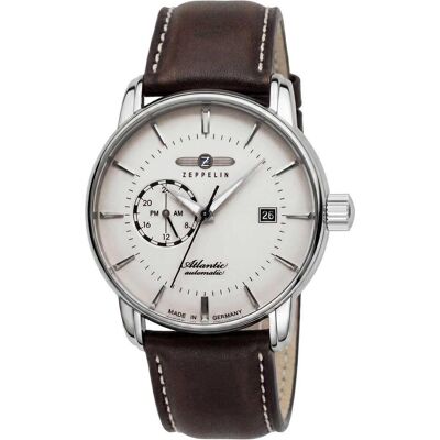 Zeppelin, Montre, 8470-5 Atlantic Hommes 40mm 5ATM, Argent, (Horloge analogique, 40 mm) Zeppelin, Montre, 8470-5 Atlantic Hommes 40mm 5ATM, Argent, (Horloge analogique, 40 mm)