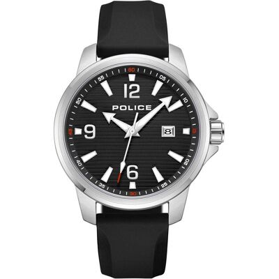 Police, Montre, Herrenuhr MENSOR, Argent, Noir, (Horloge analogique, 44 mm) Police, Montre, Herrenuhr MENSOR, Argent, Noir, (Horloge analogique, 44 mm)