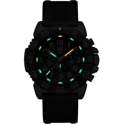 Luminox, Montre, Navy Seal Colormark, Argent, Noir, (Chronographe, Horloge analogique, 44 mm) Luminox, Montre, Navy Seal Colormark, Argent, Noir, (Chronographe, Horloge analogique, 44 mm)