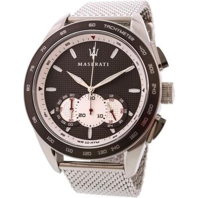 Maserati, Montre, Traguardo, Argent, Gris, (Horloge analogique, 45 mm) Maserati, Montre, Traguardo, Argent, Gris, (Horloge analogique, 45 mm)